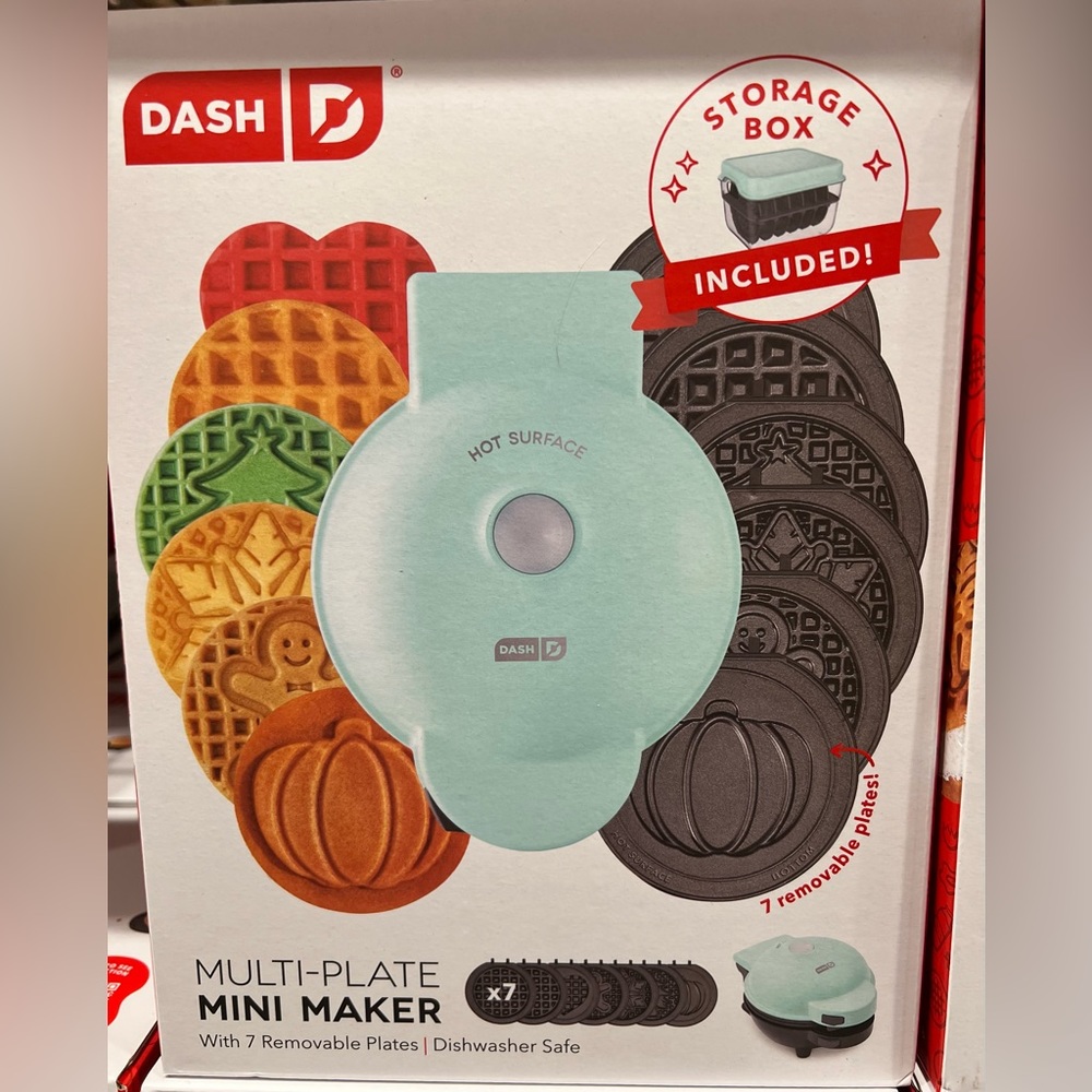 DASH Multi-Plate Mini Waffle Maker with/7 Removable Plates - NEW IN BOX